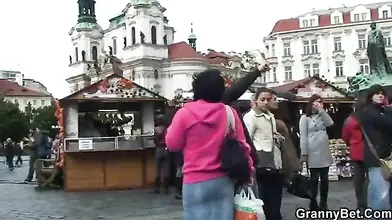 Granny Tourist Gets Picked Up and Pounded