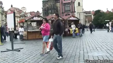 Granny Tourist Gets Picked Up and Pounded
