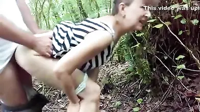 Mature Couple's Outdoor Doggy Style