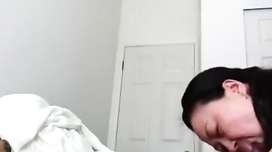 Asian Mature Gives Post-Massage Blowjob