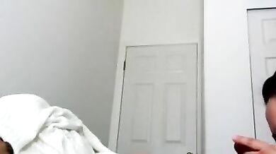 Asian Mature Gives Post-Massage Blowjob