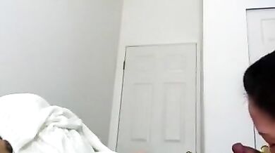 Asian Mature Gives Post-Massage Blowjob