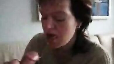 Mature Woman Swallows Jizz