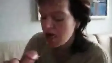Mature Woman Swallows Jizz
