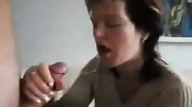 Mature Woman Swallows Jizz