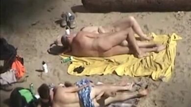 Mature Couples' Beach Encounter