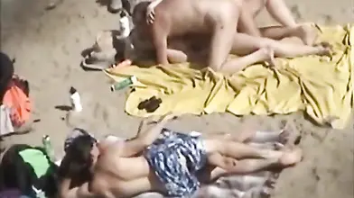 Mature Couples' Beach Encounter