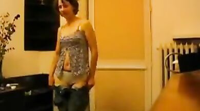 Hot Mature Wife's Bedroom Strip