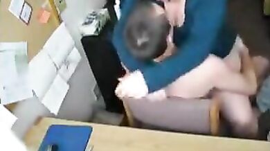 Office Voyeur Catches Mature Redhead Fucking