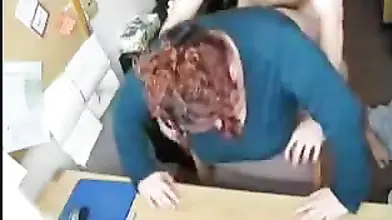 Office Voyeur Catches Mature Redhead Fucking