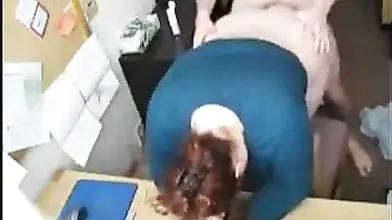 Office Voyeur Catches Mature Redhead Fucking