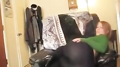 Curvy Wife's Thick Booty in Black Leggings