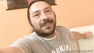 Mature Blonde Seduced on Sofa