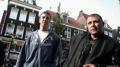 Blonde Seductress Charms Men with Her Assets