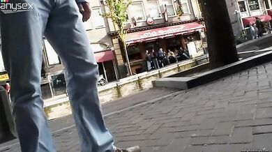 Blonde Seductress Charms Men with Her Assets