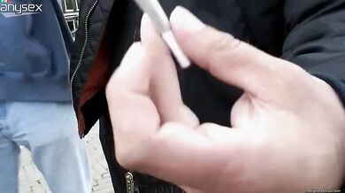 Blonde Seductress Charms Men with Her Assets