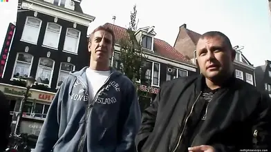 Blonde Seductress Charms Men with Her Assets