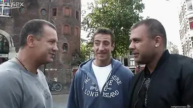 Blonde Seductress Charms Men with Her Assets