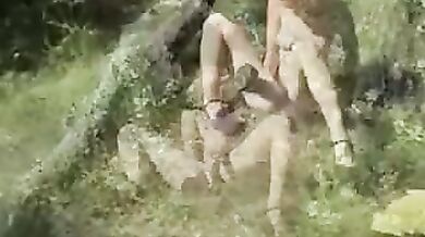 Mature Plays with Huge Marital Device Outdoors