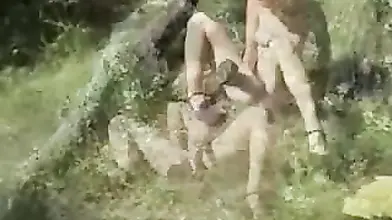 Mature Plays with Huge Marital Device Outdoors