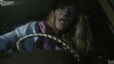 Mature Blonde Rides in the Car