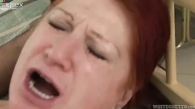 Redhead Cougar Enjoys Rough Anal