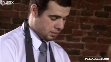 Mature Blonde Chooses Waiter's Dick as Main Course