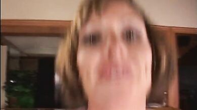 Frisky Milf Flashes and Sucks