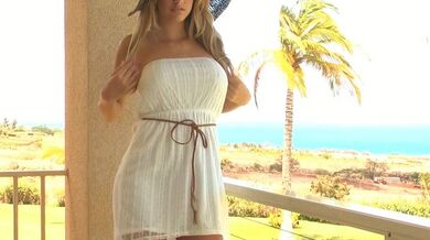 Busty Blonde MILF's Outdoor Masturbation