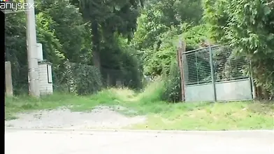 Mature Couple Followed by Blonde Teen