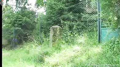 Mature Couple Followed by Blonde Teen