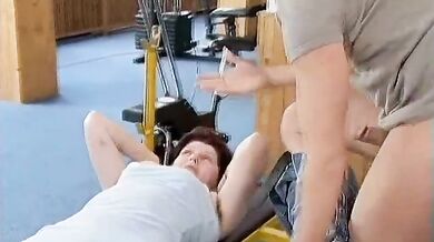 Coach's Intense Workout for Hairy Redhead Milf