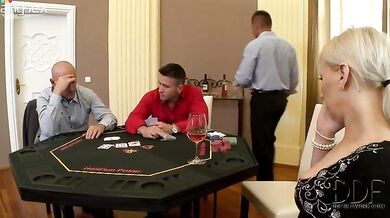 Blonde Cougar MILF Gets Double Teamed