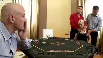 Blonde Cougar MILF Gets Double Teamed