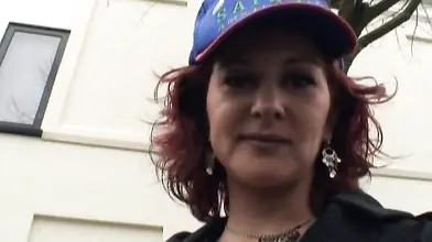 Cheating Redhead MILF Fingers Herself in the Car