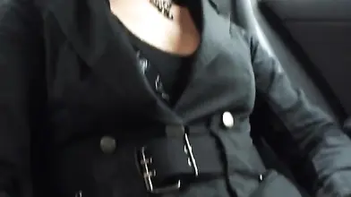 Cheating Redhead MILF Fingers Herself in the Car