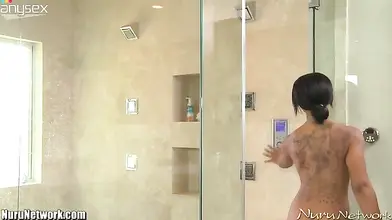 Ebony Cougar's Oiled Massage Turns Intense