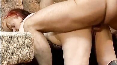 Russian MILF Dora Rides Skinny Boy