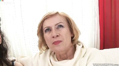 Mature Lesbians' Intimate Dildo Play