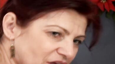 Skinny Mature Lady Rides Fat Guy Hard