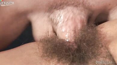 Mature Cougar Enjoys Sofa Session