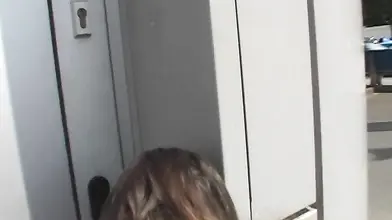 Cute Brunette Toys Herself at Glory Hole