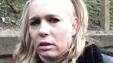 Blonde Milf Shows Off in Public