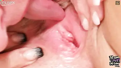 Mature Grannies Lick Each Other