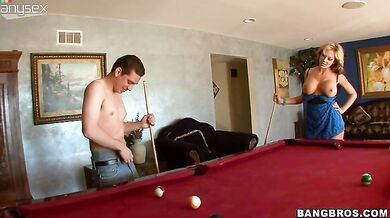 Busty MILF Enjoys Young Stud