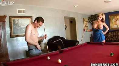 Busty MILF Enjoys Young Stud