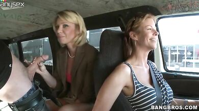 Cougar Sucks Cock in Car