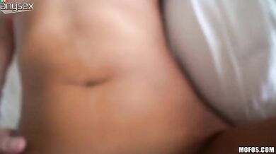 Busty Brunette MILF Rides Hard