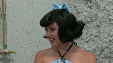 Velma and Betty Bang with Fred and Barney