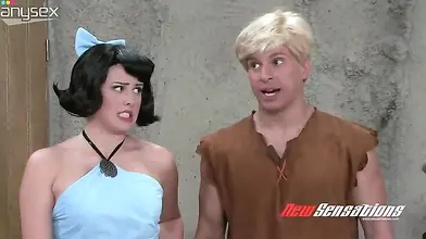 Velma and Betty Bang with Fred and Barney